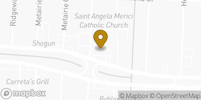 Map showing the location of The UPS Store in Metairie, LA 70002