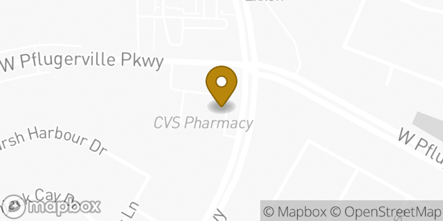 Map showing the location of CVS Pharmacy in Pflugerville, TX 78660