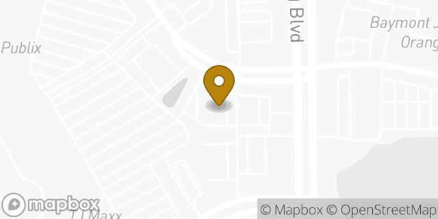 Map showing the location of Olive Garden in Jacksonville, FL 32244