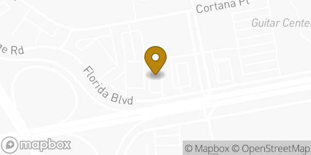 Map showing the location of Starbucks in Baton Rouge, LA 70815