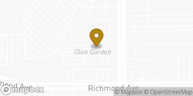 Map showing the location of Olive Garden in Houston, TX 77082
