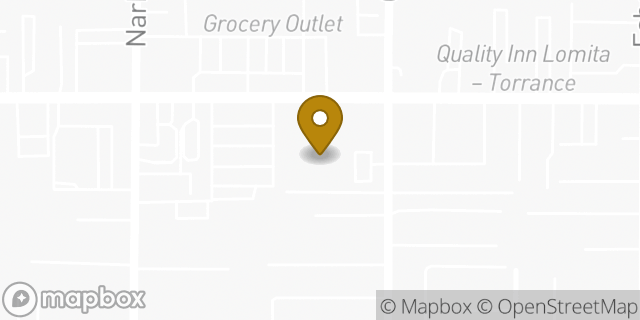 Map showing the location of Starbucks in Lomita, CA 90717