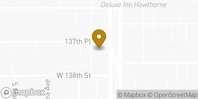 Map showing the location of AutoZone in Hawthorne, CA 90250