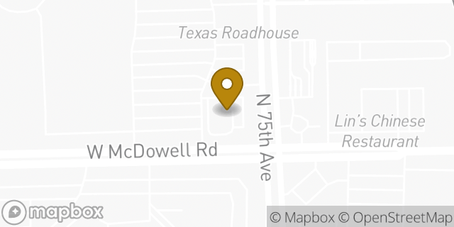 Map showing the location of Subway in Phoenix, AZ 85035