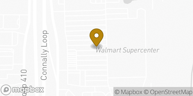 Map showing the location of Walmart in San Antonio, TX 78220