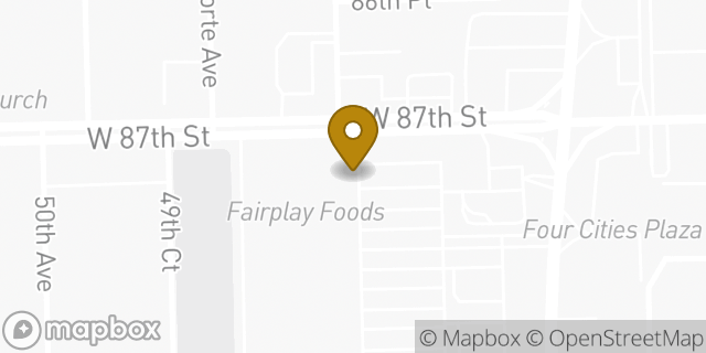 Map showing the location of Amazon Locker - Palapa in Oak Lawn, IL 60453