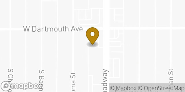 Map showing the location of Amazon Locker - Mill in Englewood, CO 80113