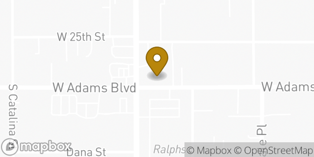 Map showing the location of Baskin-Robbins in Los Angeles, CA 90007