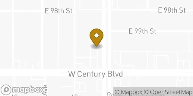 Map showing the location of Subway in Inglewood, CA 90301