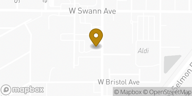 Map showing the location of Starbucks in Tampa, FL 33606