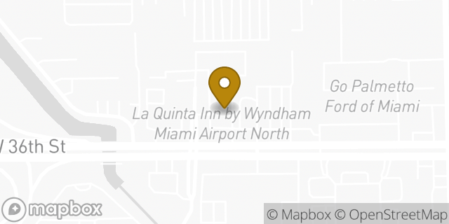 Map showing the location of La Quinta Inn Miami Airport North in Miami, FL 33166