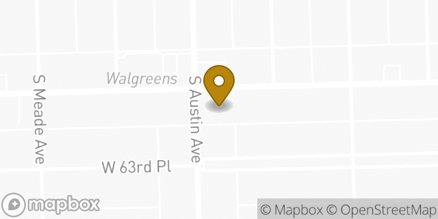 Map showing the location of Amazon Locker - Writer in Chicago, IL 60638