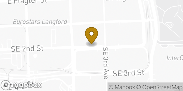Map showing the location of Hertz in Miami, FL 33131
