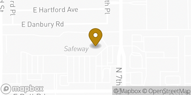 Map showing the location of The UPS Store in Phoenix, AZ 85022