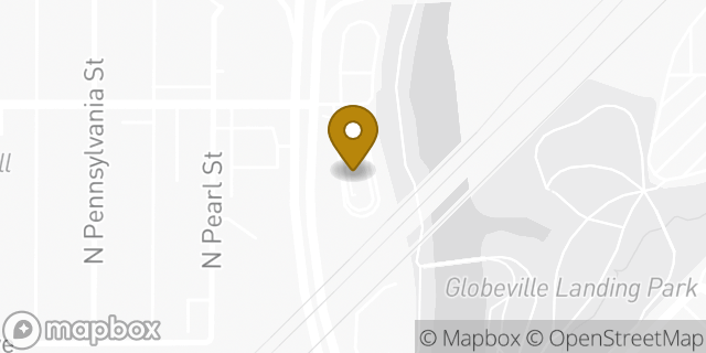Map showing the location of McDonald's in Denver, CO 80216