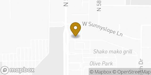 Map showing the location of Papa John's Pizza in Glendale, AZ 85302