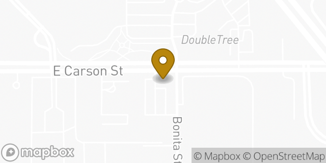 Map showing the location of Starbucks in Carson, CA 90745