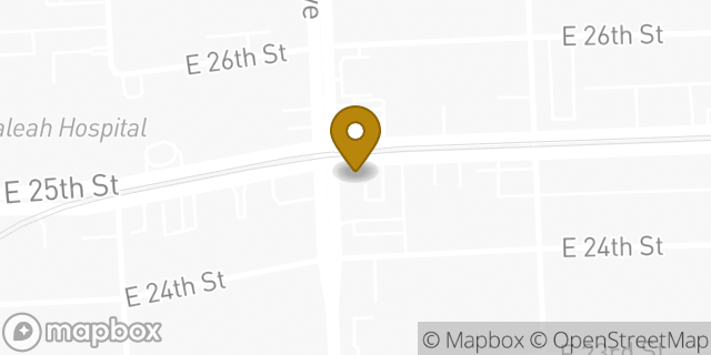 Map showing the location of ATM CVS in Hialeah, FL 33013