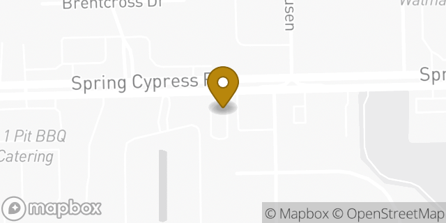 Map showing the location of Dunkin' in Tomball, TX 77377