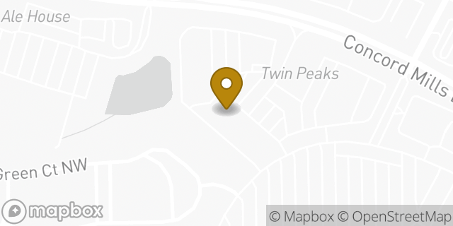 Map showing the location of The UPS Store in Concord, NC 28027