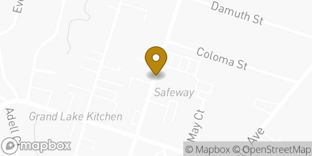 Map showing the location of Starbucks in Oakland, CA 94602