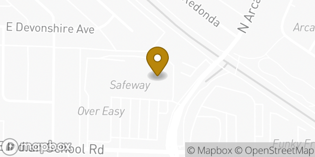 Map showing the location of CVS Pharmacy in Phoenix, AZ 85018