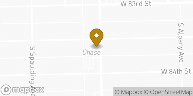 Map showing the location of Chase Bank in Chicago, IL 60652