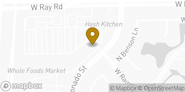 Map showing the location of Amazon Locker - Nevis in Chandler, AZ 85224