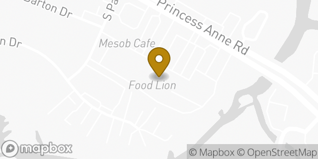 Map showing the location of Food Lion in Virginia Beach, VA 23462