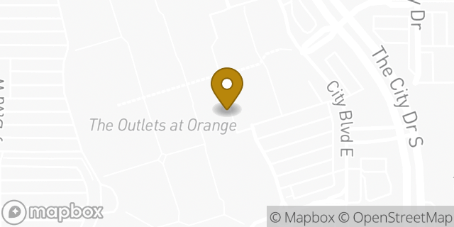 Map showing the location of Sunglass Hut in Orange, CA 92868