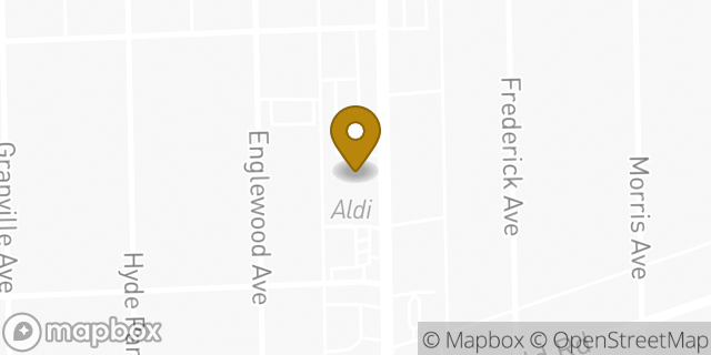 Map showing the location of Aldi in Bellwood, IL 60104