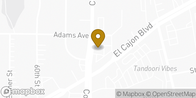 Map showing the location of Chase in San Diego, CA 92115