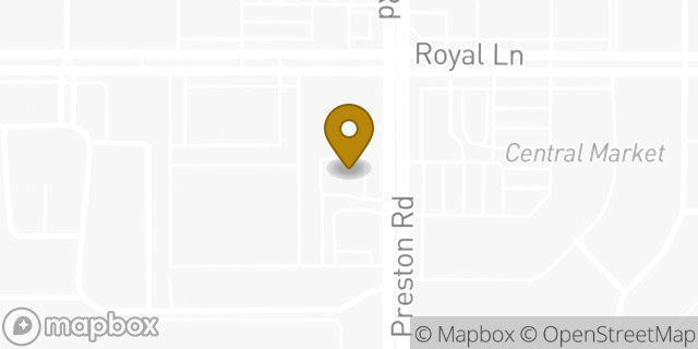 Map showing the location of Chase Bank in Dallas, TX 75230