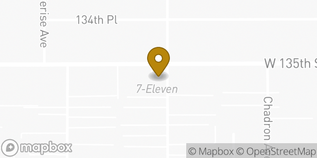 Map showing the location of 7-Eleven in Hawthorne, CA 90250