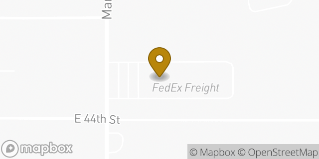 Map showing the location of FedEx Freight in Lubbock, TX 79404