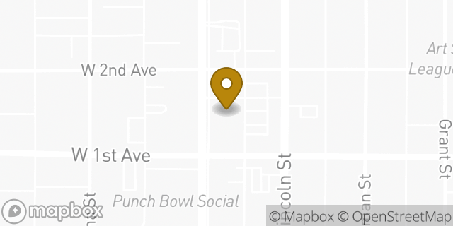 Map showing the location of ATM Walgreens in Denver, CO 80203