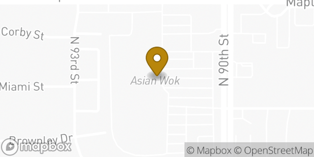 Map showing the location of Papa John's Pizza in Omaha, NE 68134