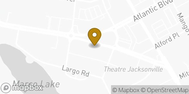 Map showing the location of Starbucks in Jacksonville, FL 32207