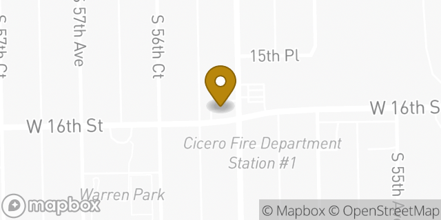 Map showing the location of Dunkin' in Cicero, IL 60804