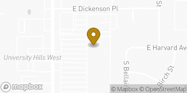 Map showing the location of CVS Pharmacy in Denver, CO 80222