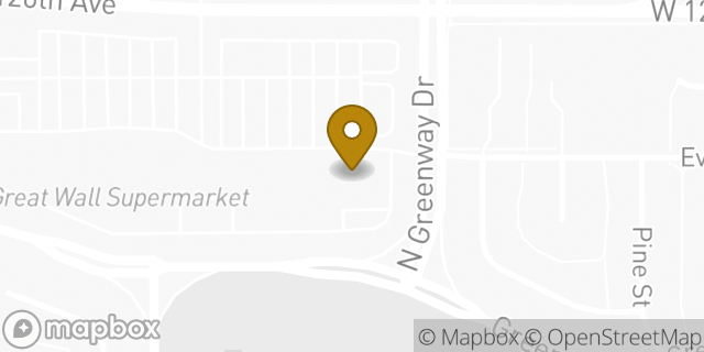 Map showing the location of Papa Johns Pizza in Broomfield, CO 80020