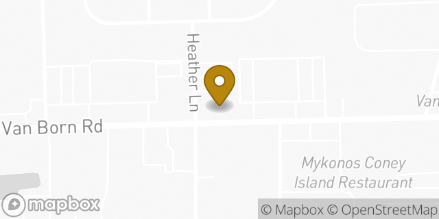 Map showing the location of Chase Bank in Dearborn Heights, MI 48125