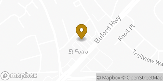 Map showing the location of Papa John's Pizza in Brookhaven, GA 30329