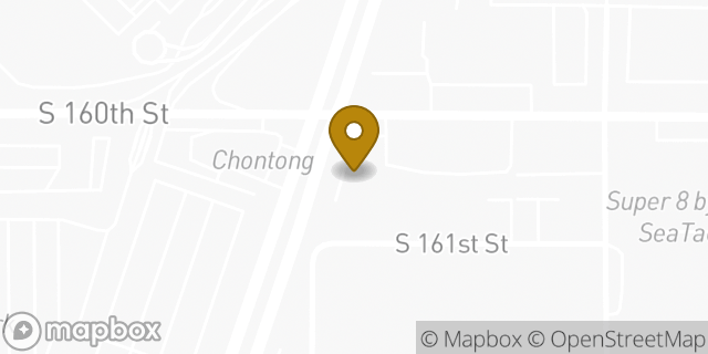 Map showing the location of Subway in Seatac, WA 98188