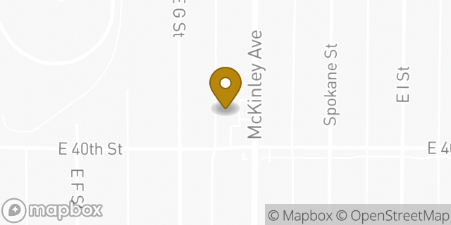Map showing the location of Amazon Locker - Gordy in Tacoma, WA 98404
