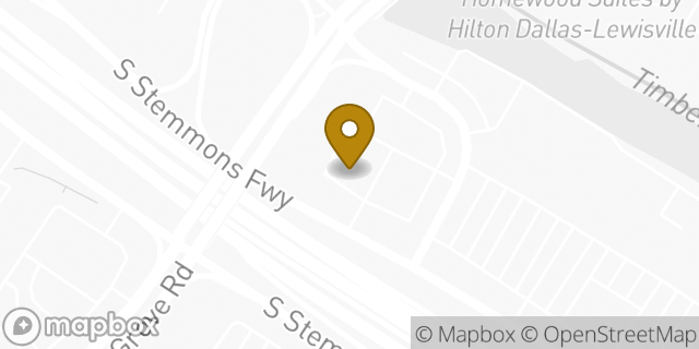 Map showing the location of Chuck E. Cheese in Lewisville, TX 75067