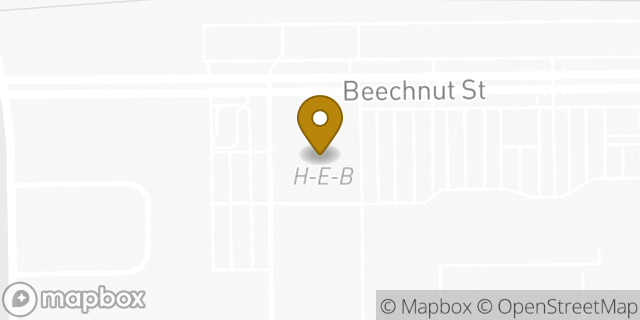Map showing the location of Meyerland Market H-E-B in Houston, TX 77096
