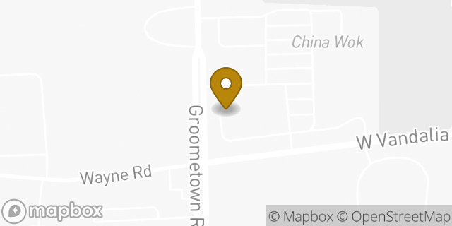 Map showing the location of Walgreens Pharmacy in Greensboro, NC 27407