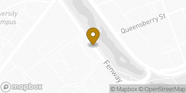 Map showing the location of Dunkin' in Boston, MA 02115