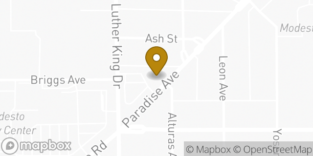 Map showing the location of Subway in Modesto, CA 95351